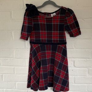 Janie and Jack Red and Navy Plaid Dress